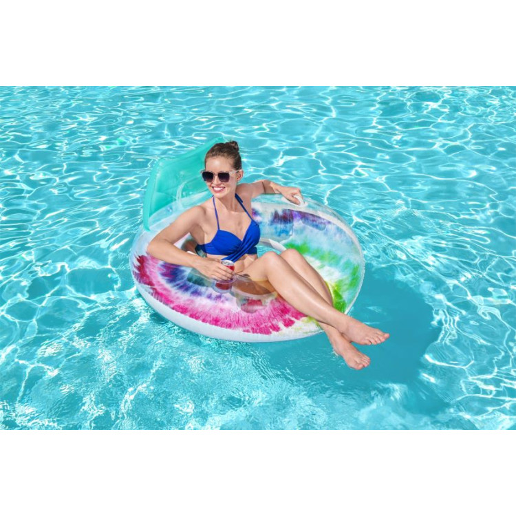 Tie Dye Swim Ring With Pillow Tie Dye Swim Ring With Pillow